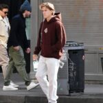 03/09/2025 EXCLUSIVE: Deacon Phillippe is spotted on a stroll in New York City. The 21 year old musician son of Reese Witherspoon and Ryan Phillippe wore a burgundy hoodie, white jeans, and Nike trainers.....sales@theimagedirect.com Please byline:TheImageDirect.com....*EXCLUSIVE PLEASE EMAIL sales@theimagedirect.com FOR FEES BEFORE USE