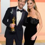 Adrien Brody and Georgina Chapman at the Vanity Fair Oscar Party.