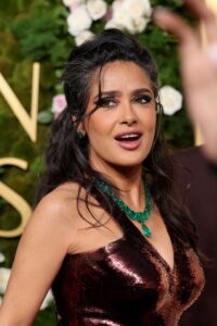 Salma Hayek shines with her gray hair and bold, fashion-forward look