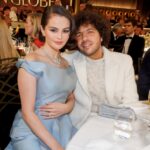 Selena Gomez and Benny Blanco at the Golden Globe Awards.