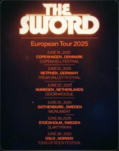 Texas's THE SWORD Announces First European Shows In Ten Years