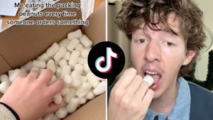 TikTokers are eating packing peanuts in bizarre viral trend