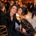 Timothée Chalamet and Kylie Jenner at the Golden Globe Awards.