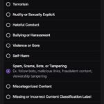 Twitch general reporting menu