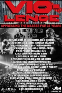 VIO-LENCE Announces New Lineup For 'Oppressing The Masses' 2025 European Tour