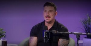 Jax Taylor on Bravo's Hot Mic podcast discussing drug addiction, sobriety, and divorce.