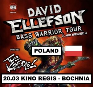 Watch: Ex-MEGADETH Bassist DAVID ELLEFSON Returns To Bochnia, Poland With His 'Bass Warrior Tour'