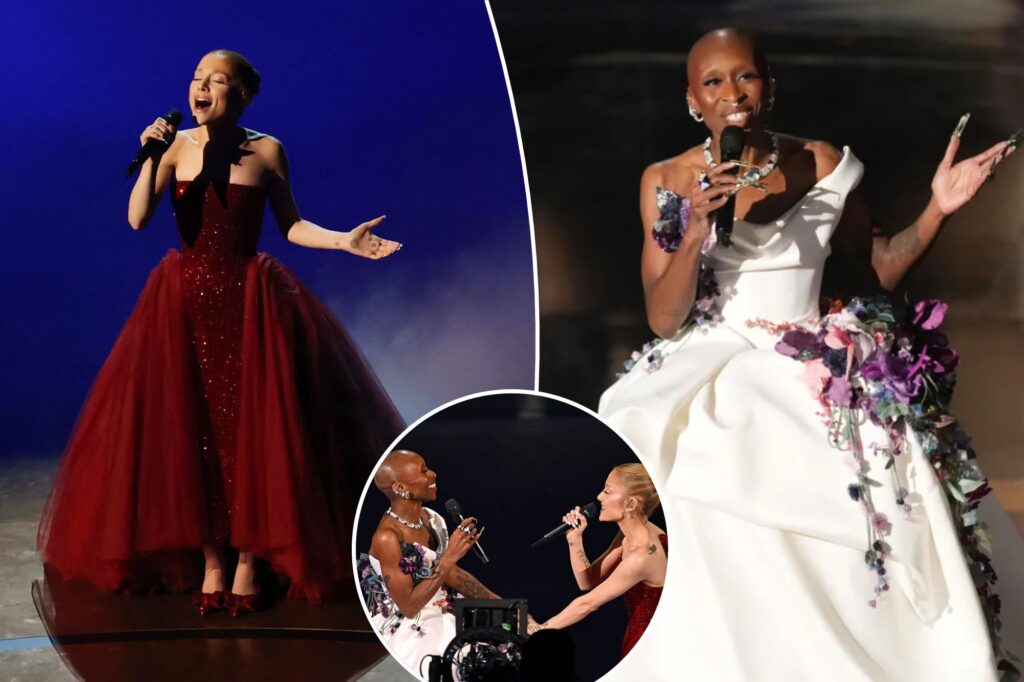 'Wicked' stars Cynthia Erivo, Ariana Grande open Oscars 2025