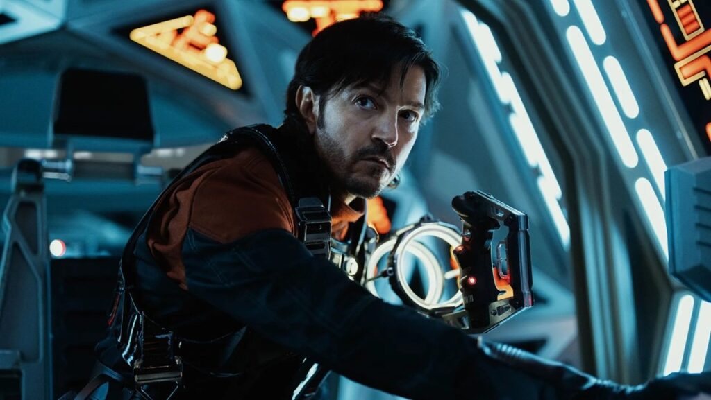 Cassian Andor steals a TIE fighter in the season 2 premire of Andor on Disney+.