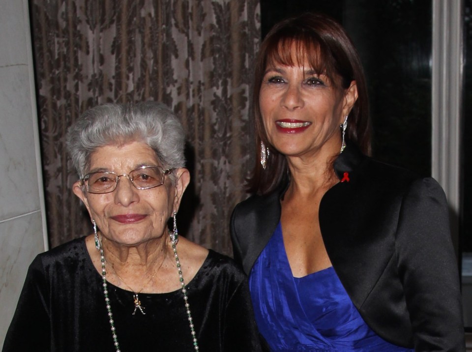 Freddie Mercury's mother and sister at his 65th birthday anniversary.