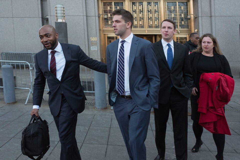 Billy McFarland leaving federal court after pleading guilty to wire fraud.