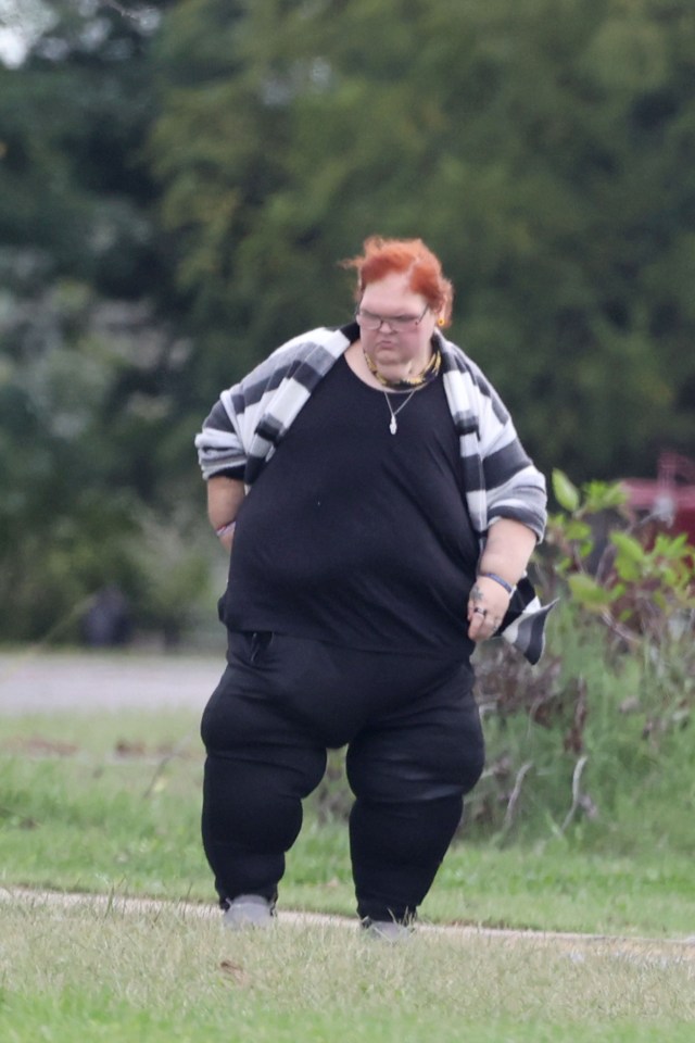 Tammy Slaton walking near her home.