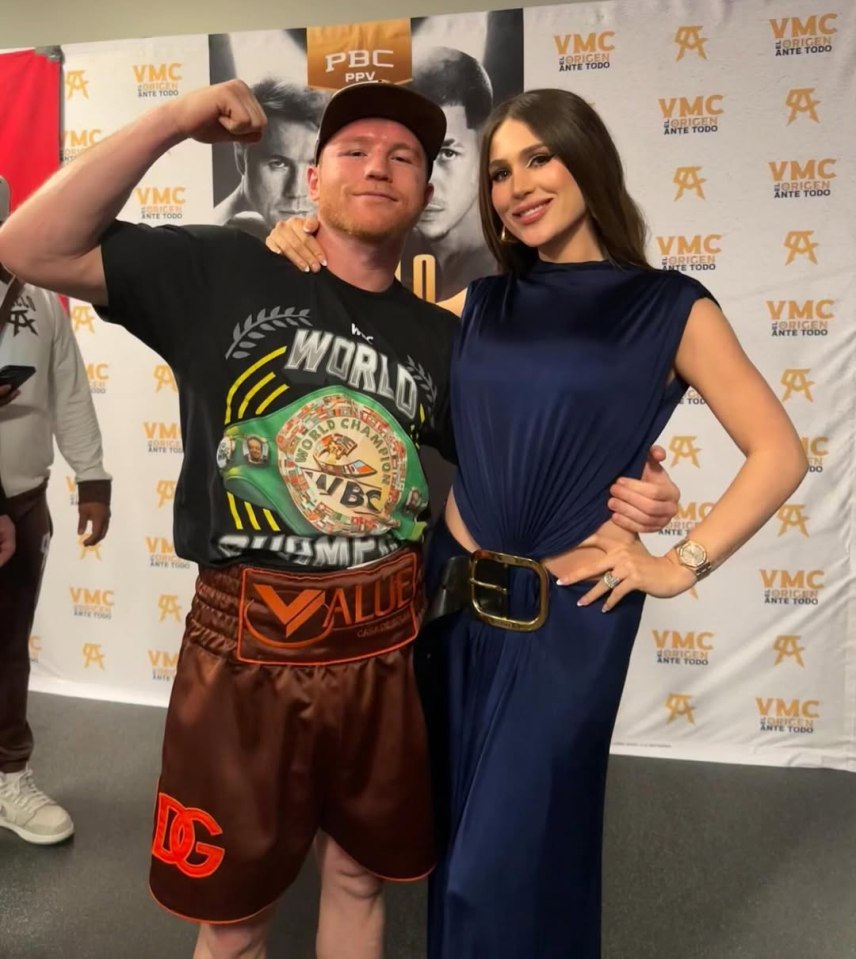 Fernanda Gomez with Canelo Alvarez.