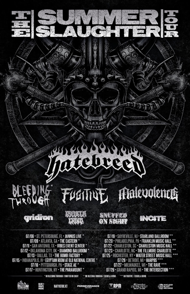 HATEBREED To Headline 'Summer Slaughter' 2025 Tour