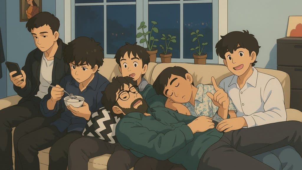 A recreation of a Twitter user's photo in Ghibli style.