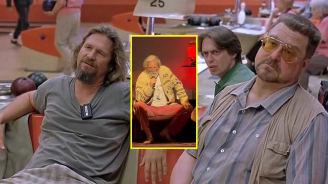 Jeff Bridges at a screening of The Big Lebowski