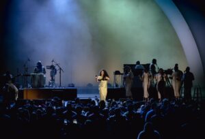 Cleo Sol performs at the Hollywood Bowl.