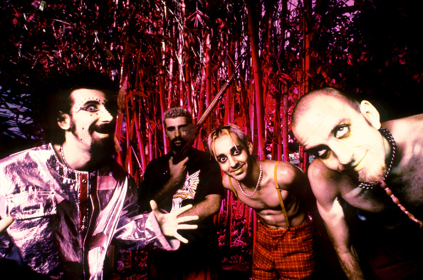 Group portrait of the band System of a Down.
