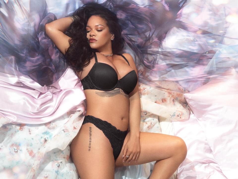 Rihanna in Fenty lingerie.