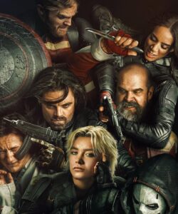 A character poster showing them battling in a tight space for Thunderbolts*