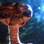 E.T., the Extra-Terrestrial, in a scene from the film.