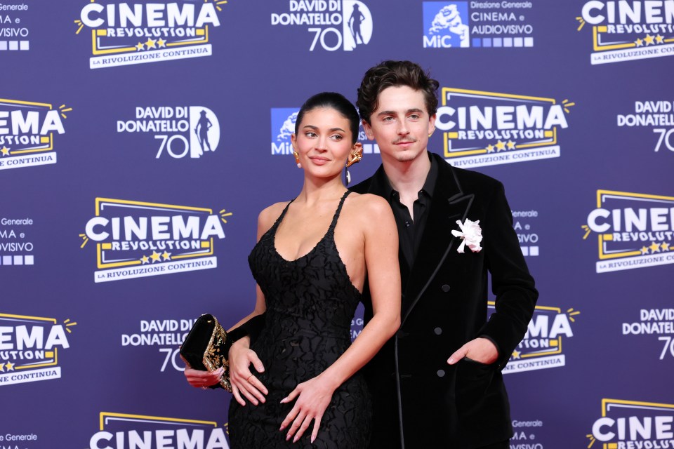 Timothee Chalamet and Kylie Jenner at the 70th David di Donatello awards.