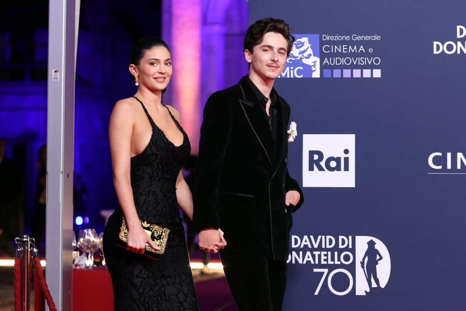 Kylie Jenner and Timothée Chalamet at the 70th David di Donatello Awards.