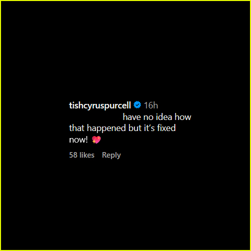 Tish Cyrus comment