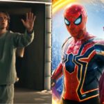 Left: Lewis Pullman as Bob/The Sentry in Thunderbolts* Right: Spider-Man (Tom Holland) and Doctor Strange (Benedict Cumberbatch) in Spider-Man: No Way Home.