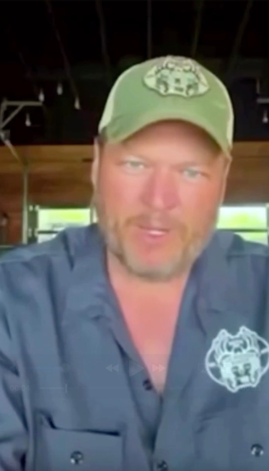 Blake Shelton in a video.