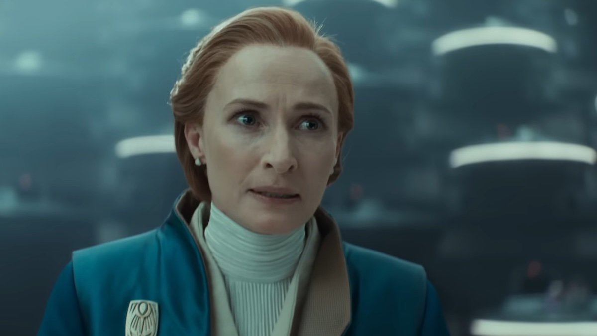 A fiery Mon Mothma in the Senate on Andor