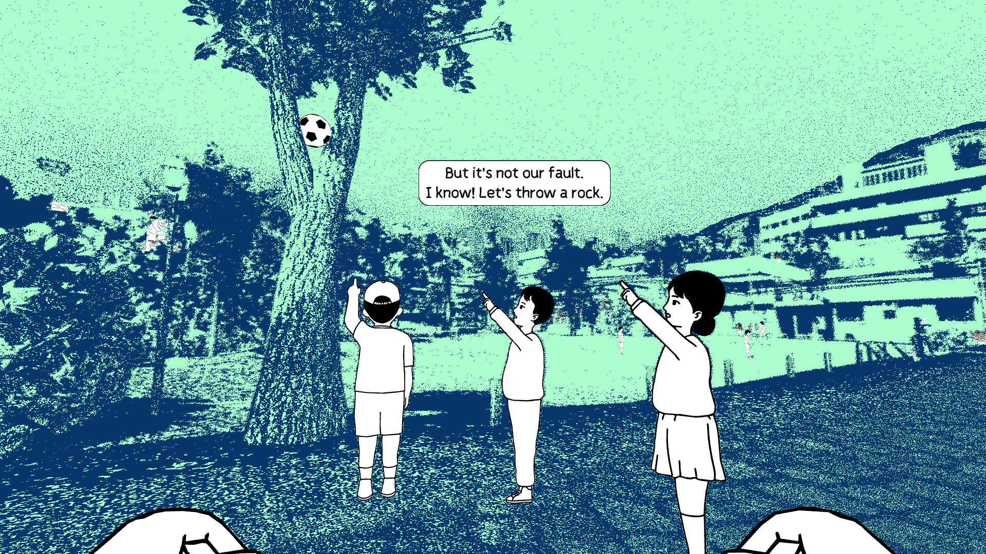 A screenshot from the video game Despelote.