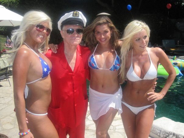 Louise Glover with other women and a man in a red robe.
