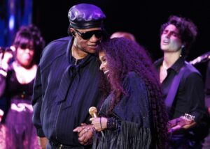 Chaka Khan performs with Stevie Wonder at the 4 Queens concert at the Kia Forum on Sunday, May 11, 2025 in Los Angeles, CA.