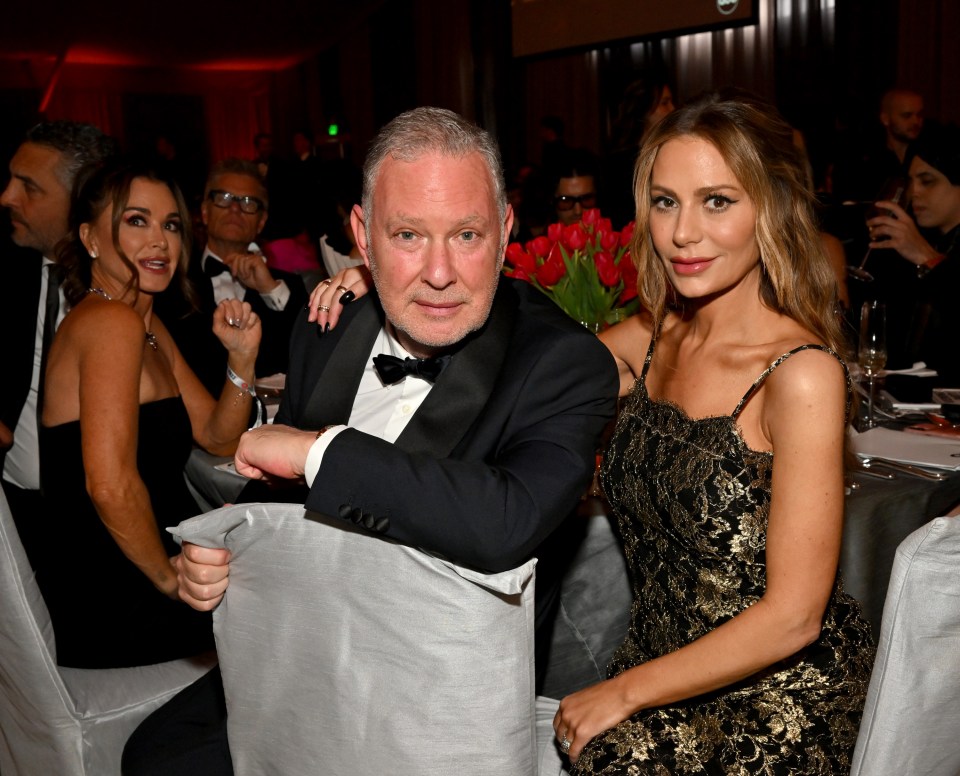 Paul Kemsley and Dorit Kemsley at the Elton John AIDS Foundation's Academy Awards Viewing Party.