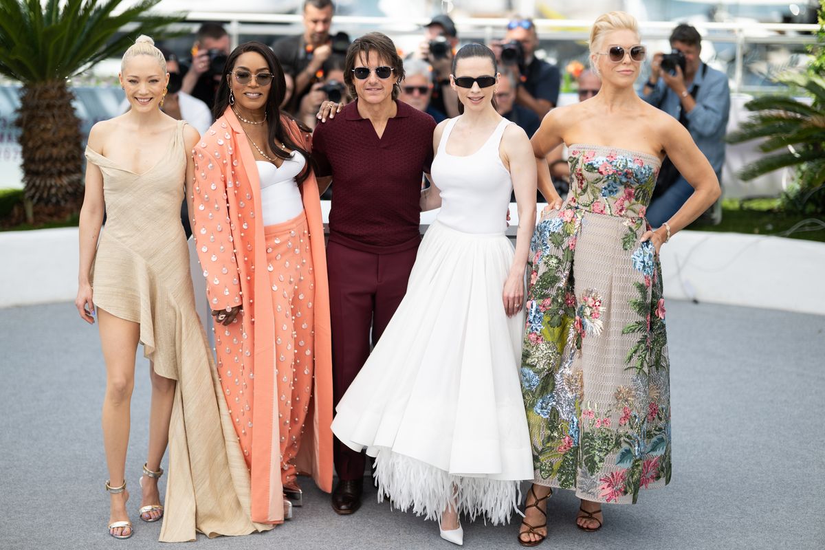 Pom Klementieff, Angela Bassett, Tom Cruise, Hayley Atwell, Hannah Waddingham at the "Mission: Impossible The Final Reckoning" Photocall at the 78th Cannes Film Festival