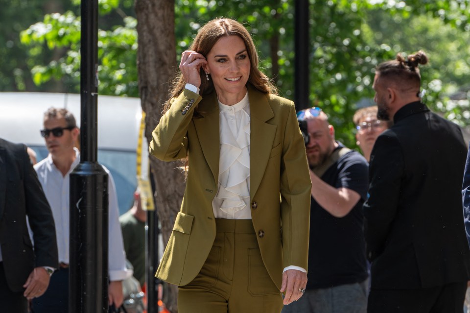 Princess Catherine of Wales arriving to present the Queen Elizabeth II Award for British Design.