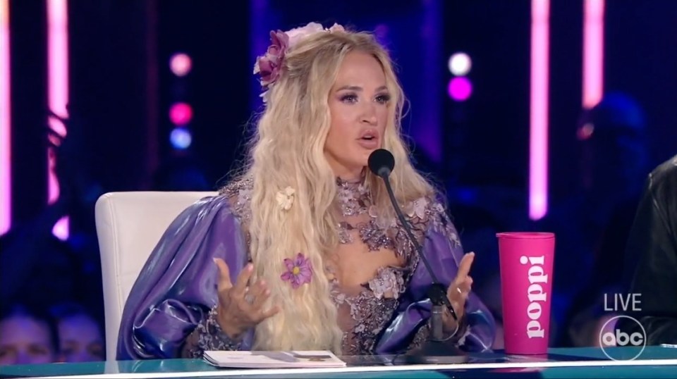 Carrie Underwood on American Idol.