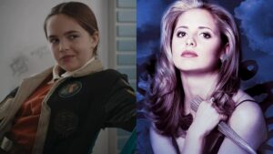 (Left) Ryan Kiera Armstrong in Skeleton Crew (Right) Sarah Michelle Gellar in Buffy the Vampire Slayer.