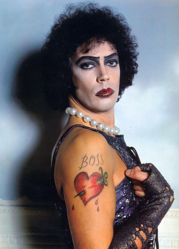 Tim Curry as Dr. Frank-N-Furter in *The Rocky Horror Picture Show*.