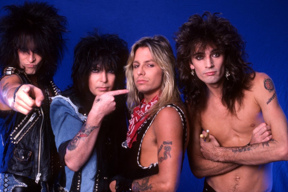 Portrait of the band Mötley Crüe.