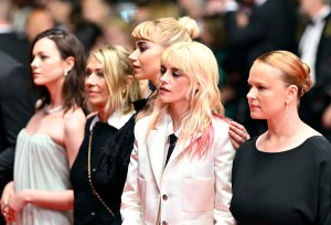 Esmé Creed-Miles, Kim Gordon, Imogen Poots, Kristen Stewart, Thora Birch at the "Bono: Stories of Surrender" Premiere at The 78th Cannes Film Festival at Palais des Festivals on May 16, 2025 in Cannes, France