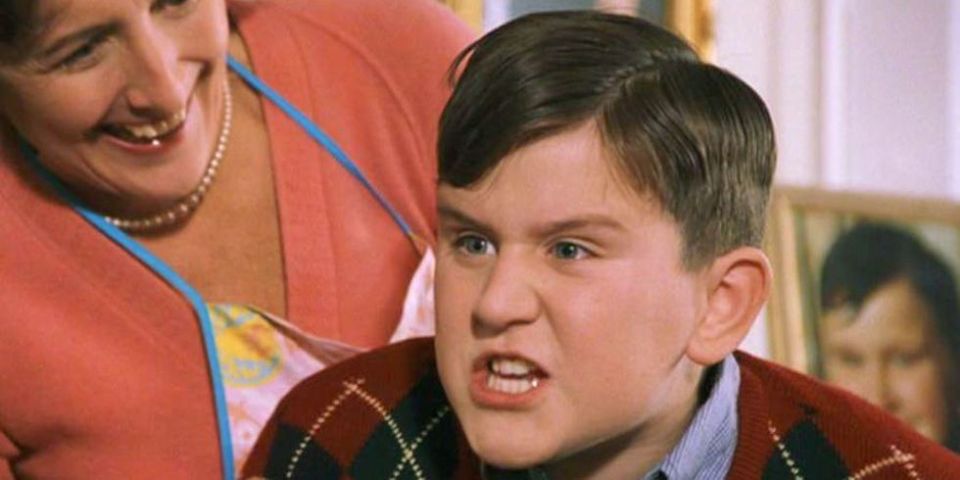 Harry Melling as Dudley Dursley in Harry Potter.