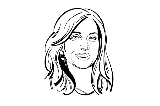 line drawing of a woman