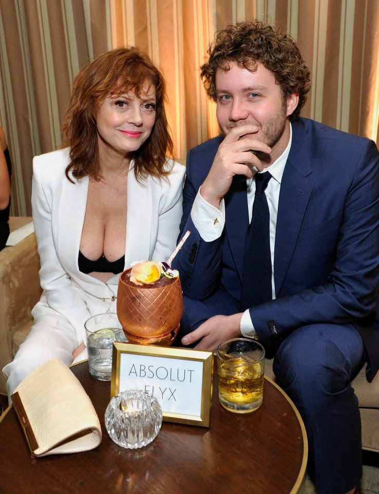 Susan Sarandon and Jack Robbins at a party.