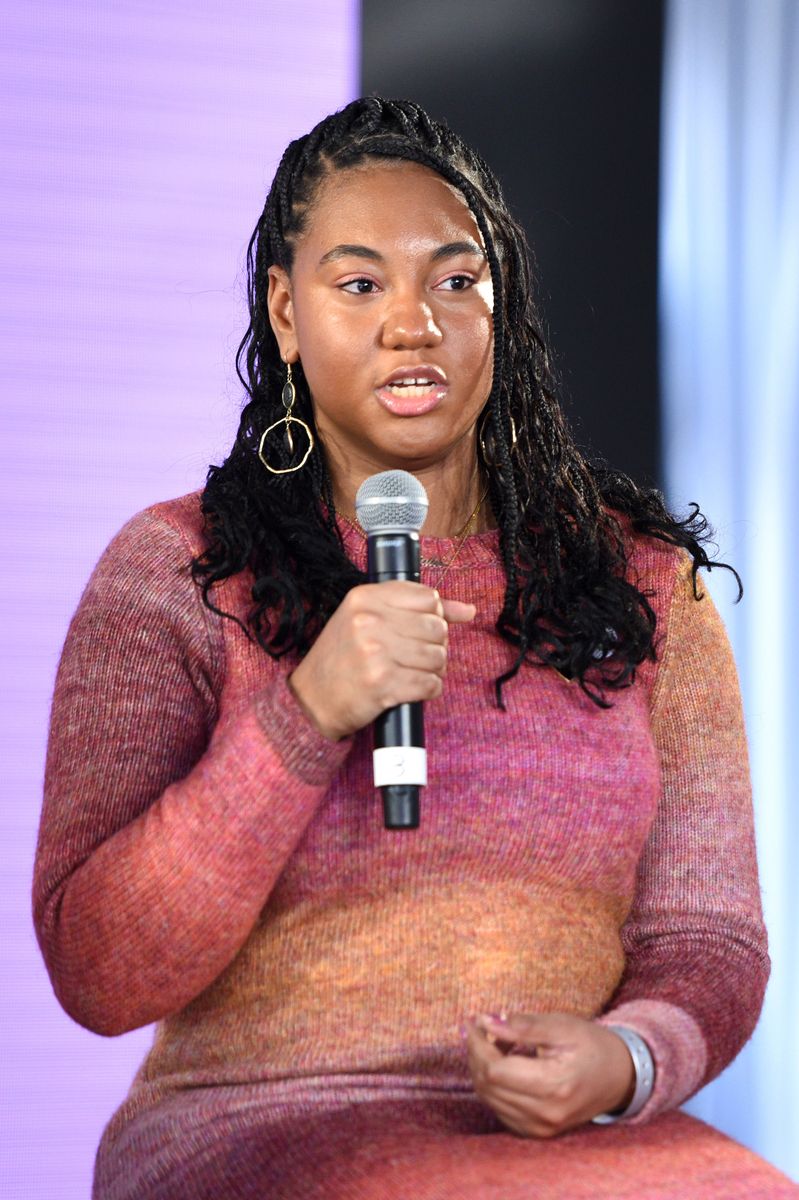  Natalie Jasmine Harris speaks onstage during Cheers, Queers presented by GLAAD, Frameline, and NewFest hosted by Acura at the Acura House of Energy on January 19, 2024 in Park City, Utah. (Photo by Vivien Killilea/Getty Images for Acura)
