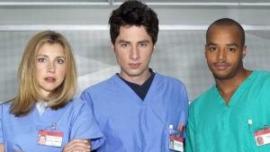 Zach Braff and the cast of Scubs.