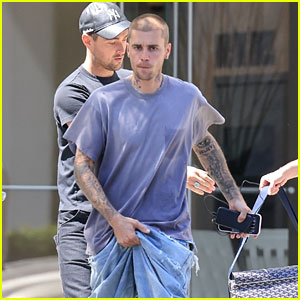 Justin Bieber Grabs Himself in Baggy Pants After Stopping by Local Bank 