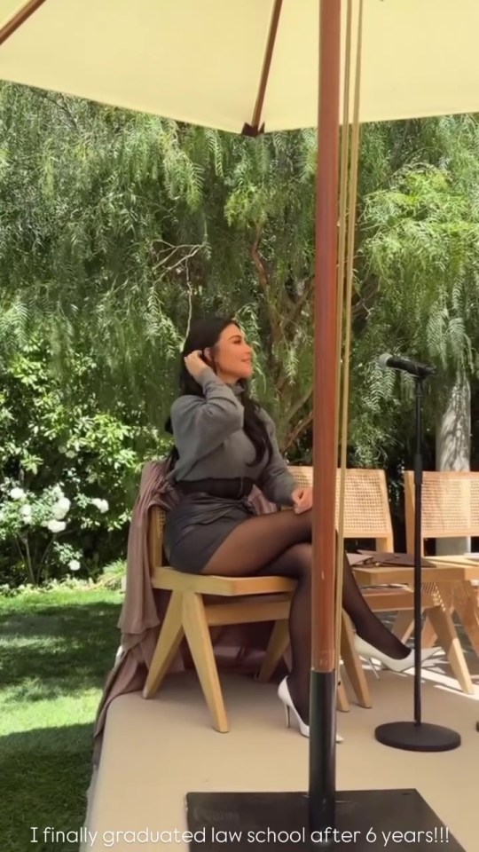 Kim Kardashian graduating from Harvard Business School.