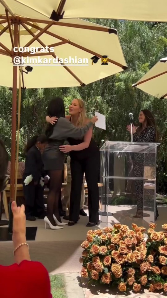 Kim Kardashian graduating from Harvard Business School.